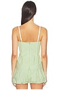 view 3 of 5 Charlee Bustier Top in Lime Gingham