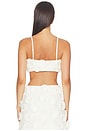 view 3 of 5 Delia Floral Raffia Bra Top in White