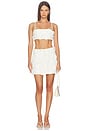 view 4 of 5 Delia Floral Raffia Bra Top in White
