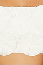 view 5 of 5 Delia Floral Raffia Bra Top in White