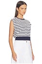 view 2 of 5 Joie Cotton Jersey Top in Midnight Stripe