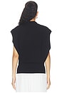 view 3 of 4 TOP CAPE DRAPÉ JULI  in Black