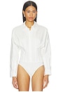 view 2 of 5 Cleriys Dolman Sleeve Bodysuit in White