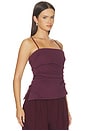 view 2 of 5 Emerson Ruched Bustier Top in Fig