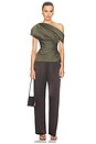 view 5 of 5 Phoebe Draped Top in Dark Olive