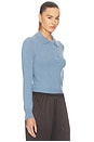 view 2 of 4 Constance Long Sleeve Polo in Dusty Blue