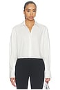 view 1 of 4 Renata Cropped Button Down Shirt in White
