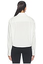 view 4 of 4 Renata Cropped Button Down Shirt in White