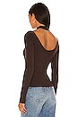 view 4 of 5 Leah Twisted Cable Halter Top in Chocolate