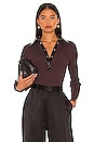 view 1 of 4 Libby Polo in Chocolate & Black