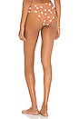 view 3 of 4 Jules Bikini Bottom in Polka Dots Teak & White