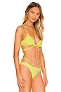 view 2 of 4 Harlen Tie Front Bikini Top in Lime