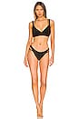 view 4 of 4 Xela Peekaboo Bikini Bottom in Black