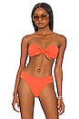 view 1 of 5 Katrine Tie Front Bikini Top in Chili