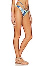 view 2 of 4 Emmalynn Strappy Bikini Bottom in Lime Watercolor