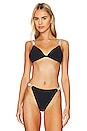 view 1 of 5 Brighton Diamante Bikini Top in Black