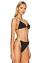 view 2 of 5 Brighton Diamante Bikini Top in Black