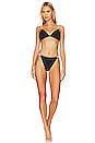 view 4 of 5 Brighton Diamante Bikini Top in Black