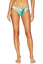 view 1 of 4 Emmalyn Marble Printed Swimwear Strappy Bikini Bottom in Laguna Marble