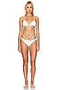 view 4 of 4 Emmalynn Solid Strappy Bikini Bottom in White