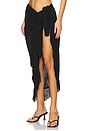 view 3 of 6 Thyri Fringe Trim Parreo in Black