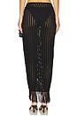 view 4 of 6 Thyri Fringe Trim Parreo in Black