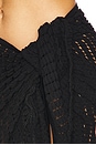 view 6 of 6 Thyri Fringe Trim Parreo in Black