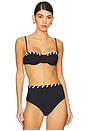 view 1 of 4 Recca Balconette Bikini Top in Black & White