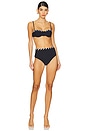view 4 of 4 Recca Balconette Bikini Top in Black & White