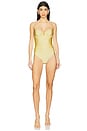 view 1 of 3 Laine Ruched Cup Underwire Swimsuit in Buttercream