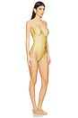view 2 of 3 Laine Ruched Cup Underwire Swimsuit in Buttercream