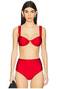 view 1 of 4 Anniston Bikini Top in Fiery Red