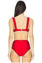 view 3 of 4 Anniston Bikini Top in Fiery Red