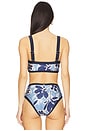 view 3 of 4 Tube Top With Removable Straps in Blue Hydrangea Floral