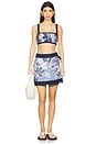 view 4 of 4 Tube Top With Removable Straps in Blue Hydrangea Floral