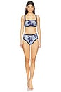 view 4 of 4 High Waist Bottom in Blue Hydrangea Floral