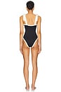 view 3 of 4 Piper Bow Tie Strap One Piece Swimsuit in Black Multi