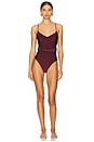 view 1 of 3 Noa Belted Bustier One Piece Swimsuit in Sangria