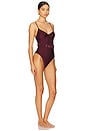 view 2 of 3 Noa Belted Bustier One Piece Swimsuit in Sangria