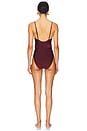 view 3 of 3 Noa Belted Bustier One Piece Swimsuit in Sangria