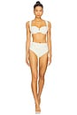 view 4 of 5 Diana High Waisted Bikini Bottom in Ivory