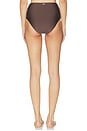 view 3 of 4 Teya High Waisted Ruched Bikini Bottom in Chocolate