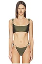 view 1 of 4 Wilda Scoop Neck Tank Bikini Top in Fern