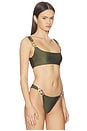 view 2 of 4 Wilda Scoop Neck Tank Bikini Top in Fern