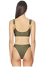view 3 of 4 Wilda Scoop Neck Tank Bikini Top in Fern