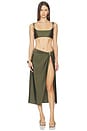view 4 of 4 Wilda Scoop Neck Tank Bikini Top in Fern