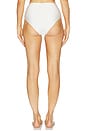 view 3 of 4 Teya High Waisted Ruched Bikini Bottom in White