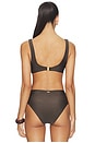 view 3 of 4 Veyra Shell Bikini Top in Chocolate