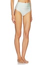 view 2 of 4 Teya High Waisted Ruched Bikini Bottom in Mint