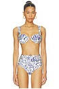 view 1 of 4 Anniston Ruched Cup Bikini Top in Blueberry